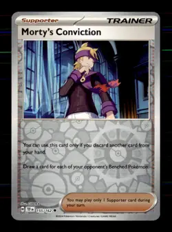 Morty's Conviction 155/162 Uncommon Temporal Forces Pokemon Reverse Holo NM - Image 1