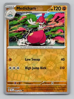 Medicham 083/162 Common Temporal Forces Pokemon Reverse Holo Near Mint - Image 1