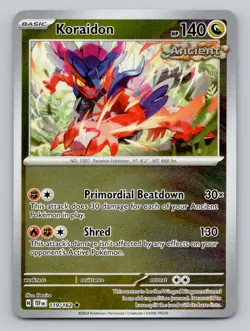 Koraidon 119/162 Rare Temporal Forces Pokemon Reverse Holo Near Mint - Image 1