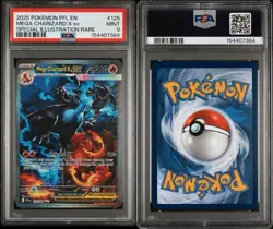 2025 POKEMON PFL SPECIAL ILLUSTRATION RARE #125 MEGA CHARIZARD X EX PSA 9 - Image 3