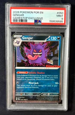 Gengar 050 Gamestop Exclusive Por En-Perfect Order Pokemon PSA 9 - Image 1