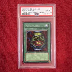 2002 Pot of Greed LOB-119 The Legend of Blue Eyes White Dragon 1st Edition - Image 1