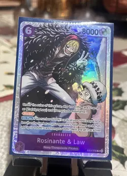 Rosinante & Law EB04-038 SR Foil English One Piece TCG Card - Image 1