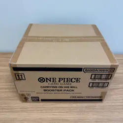 One Piece OP-13 Carrying On His Will 144 Sleeved Booster Case Sealed Corner Dent - Image 2