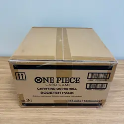One Piece OP-13 Carrying On His Will 144 Sleeved Booster Case Sealed Corner Dent - Image 4