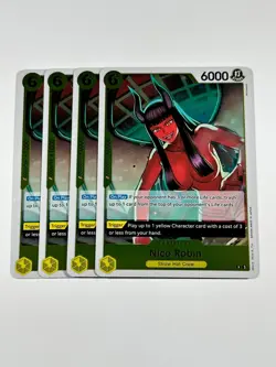 x4 Nico Robin OP09-107 (R) Rare Emperors in the New World Foil Play Set - Image 1