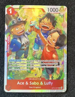 Ace & Sabo & Luffy OP13-007 - One Piece TCG English - SR Foil NM Near-Mint - Image 1