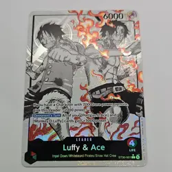 Bandai Luffy & Ace ST30-001 Starter Deck ST-30 Leader Full Art Foil English 6000 - Image 2