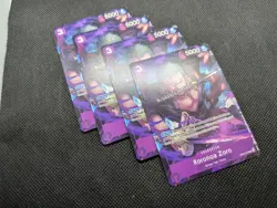 Roronoa Zoro OP09-076 Play Set (4 cards) One Piece Promotion Cards NM. - Image 1