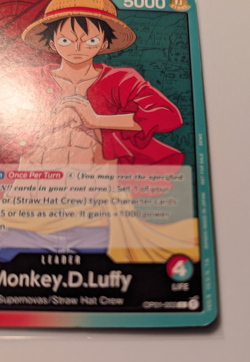 Pre-Errata Monkey.D.Luffy (003) OP01-003 One Piece Demo Deck Leader LP - Image 2