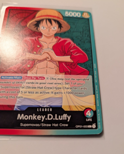 Pre-Errata Monkey.D.Luffy (003) OP01-003 One Piece Demo Deck Leader LP - Image 3