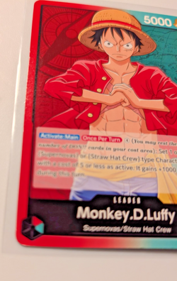 Pre-Errata Monkey.D.Luffy (003) OP01-003 One Piece Demo Deck Leader LP - Image 4