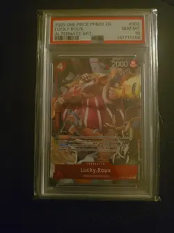 Lucky Roux PRB02-003 PSA 10 GEM MINT Parallel Alt Art One Piece Card - Image 1