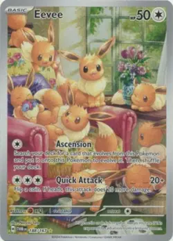 Lightly Played Eevee - 188/167 - Illustration Rare Pokemon Twilight Masquerade - Image 1