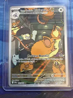 Pokemon TCG Team Rocket's Raticate 202/182 Destined Rivals Illustration Rare NM - Image 1