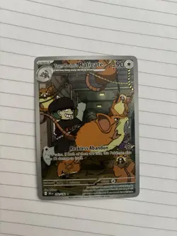 Pokemon TCG Team Rocket's Raticate 202/182 Illustration Rare Destined Rivals NM - Image 1