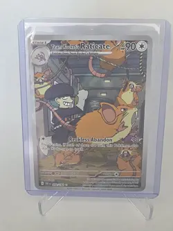 Pokemon TCG Team Rocket's Raticate 202/182 Illustration Rare Destined Rivals NM - Image 1