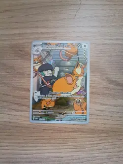 Pokemon TCG Team Rocket's Raticate 202/182 Illustration Rare Destined Rivals NM - Image 1