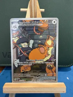 Pokemon TCG Team Rocket's Raticate 202/182 Illustration Rare Destined Rivals - Image 1