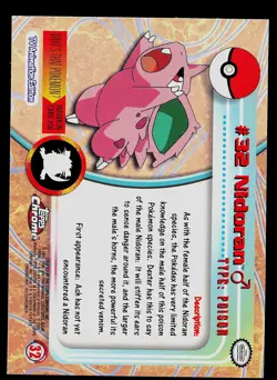 Pokemon Card - Nidoran M Topps Chrome TV Animation Edition 32 Foil - Image 2