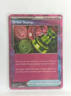 NM - Unfair Stamp - 165/167 - ACE SPEC - Twilight Masquerade - Pokemon Card TCG - Image 1