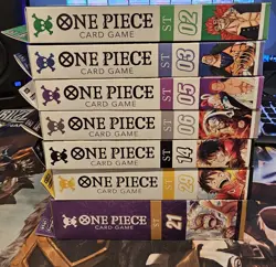 One Piece Card Game Starter Decks Bundle ST2, ST3, ST5, ST6, ST14, ST21, ST29. - Image 1
