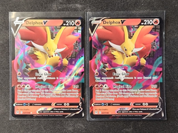 DELPHOX V 2-CARD LOT 2022 Pokemon Sword & Shield Lost Origin #027 UR NM-MINT - Image 1