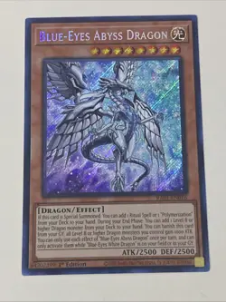 Yugioh Blue-Eyes Abyss Dragon x 3 1st Edition Secret Rare NM - Free Holo Card A - Image 4