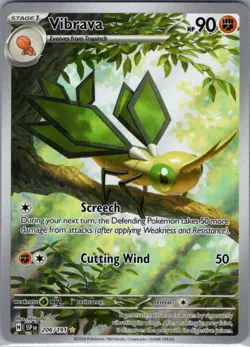 Vibrava 206/191 SV08: Surging Sparks - Pokemon Card - NM - Image 1