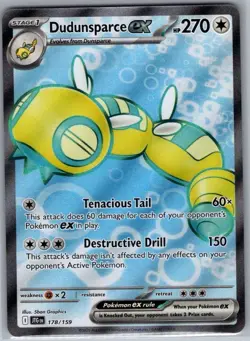 Dudunsparce ex 178/159 SV09: Journey Together - Pokemon Card - NM - Image 1