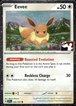 Eevee 143/191 Holo Common Prize Pack Series Cards Near Mint - Image 1