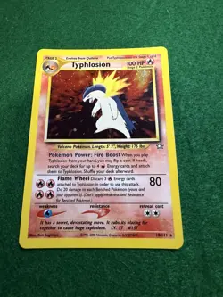 Pokemon TCG Neo Genesis Typhlosion Holo Rare Card 18/111 LP - Image 1