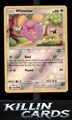 Reverse Holofoil Whismur (116) 116/168 Pokemon Common SM - Celestial Storm Card - Image 1
