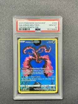 Galarian Moltres SWSH284 SWSH Promo Cards Holo Full Art PSA 10 2023 - Image 1