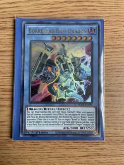 Yu-gi-oh Borreload Riot Dragon BODE-EN036 Ultra Rare 1st Edition NM card - Image 2