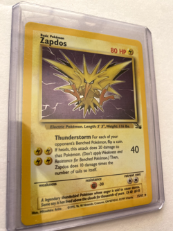 Zapdos ULTRA RARE MINT HOLO 15/62 Fossil WOTC 1999 Pokemon Card TCG - Image 3