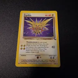 Pokemon TCG Zapdos 15/62 Fossil Unlimited Holo Rare Card - Image 1