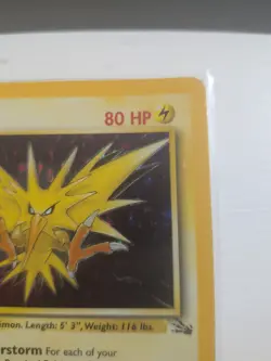 Pokemon TCG Zapdos Fossil Holo Card 15/62 Rare Vintage 1999 WOTC - Image 2