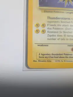 Pokemon TCG Zapdos Fossil Holo Card 15/62 Rare Vintage 1999 WOTC - Image 4