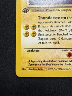 1st Edition Zapdos 30/62 Fossil Vintage WOTC 1999 Non Holo Rare Pokemon TCG Card - Image 4