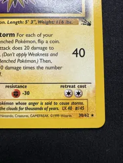1st Edition Zapdos 30/62 Fossil Vintage WOTC 1999 Non Holo Rare Pokemon TCG Card - Image 5