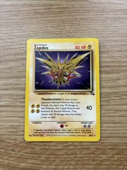 Pokemon TCG Zapdos Fossil Regular Rare Card Non Holo 30/62 - Image 1