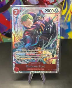 Bandai One Piece Card Game Roronoa Zoro EB04-007 SR Full Art Foil English - Image 1