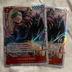 Bandai One Piece Card Game Roronoa Zoro EB04-007 Foil Alt Art 2x - Image 1