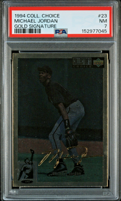 1994 COLLECTOR'S CHOICE GOLD SIGNATURE #23 MICHAEL JORDAN PSA 7 NM - Image 2
