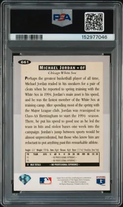 1994 COLLECTOR'S CHOICE GOLD SIGNATURE #23 MICHAEL JORDAN PSA 7 NM - Image 3