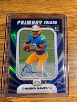 Panini 2025 Donruss Optic Omarion Hampton Rookie Primary Colors Auto /199 #8 - Image 1