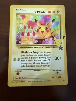 Birthday Pikachu #25 Promo Holo Pokemon TCG English Rare - Image 1
