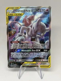 Pokemon TCG Mewtwo & Mew GX SM191 Sun & Moon Promo English NM - Image 1
