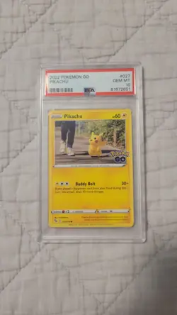 Pokemon TCG Pikachu 027/078 Pokemon GO PSA Graded English Regular Common - Image 1